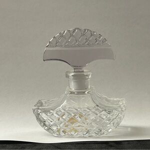 Czechoslovakia Perfume Bottle with Irice Label and Lavender Stopper